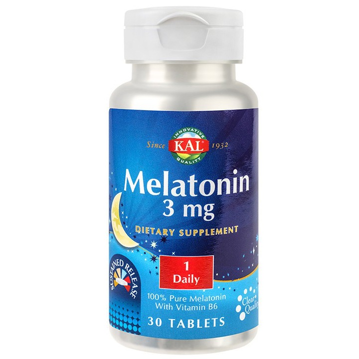 Supliment alimentar Melatonin Solaray 3mg, Secom 30 tablete