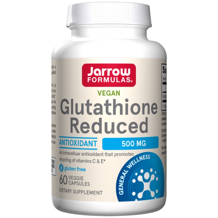 Supliment alimentar Glutathione Reduced 500mg Jarrow Formulas, 60 capsule vegetale
