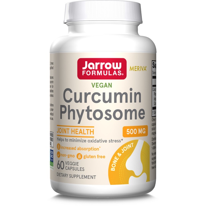 Supliment alimentar Curcumin Phytosome Jarrow Formulas 500mg, Secom 60 capsule