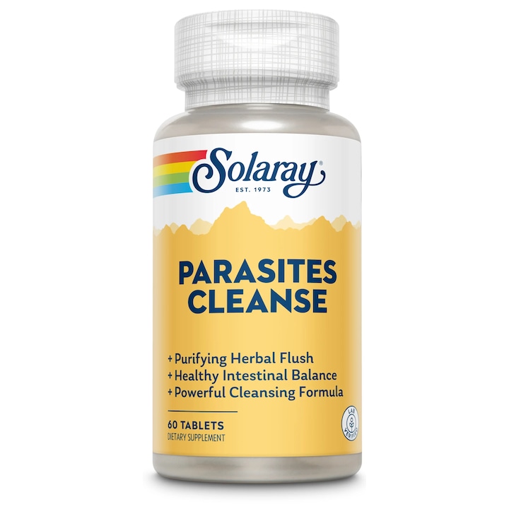 Supliment alimentar Parasites Cleanse Solaray, Secom 60 tablete