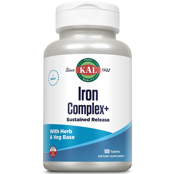 Supliment alimentar Iron Complex + Solaray, Secom 30 tablete