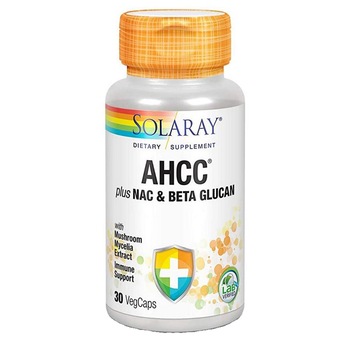 Supliment alimentar AHCC plus NAC & Beta Glucan Solaray, Secom 30 capsule Supliment alimentar AHCC plus NAC & Beta Glucan Solaray, Secom 30 capsule