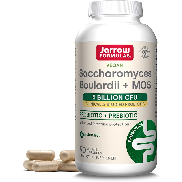 Supliment alimentar Saccharomyces Boulardii + MOS Jarrow Formulas, Secom 90 capsule