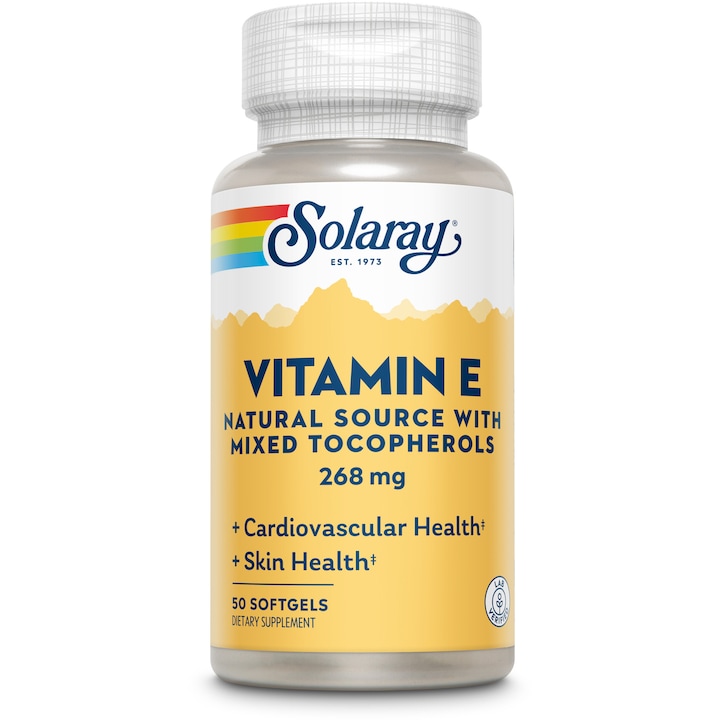 Supliment alimentar Vitamin E 400UI Solaray, Secom 50 capsule