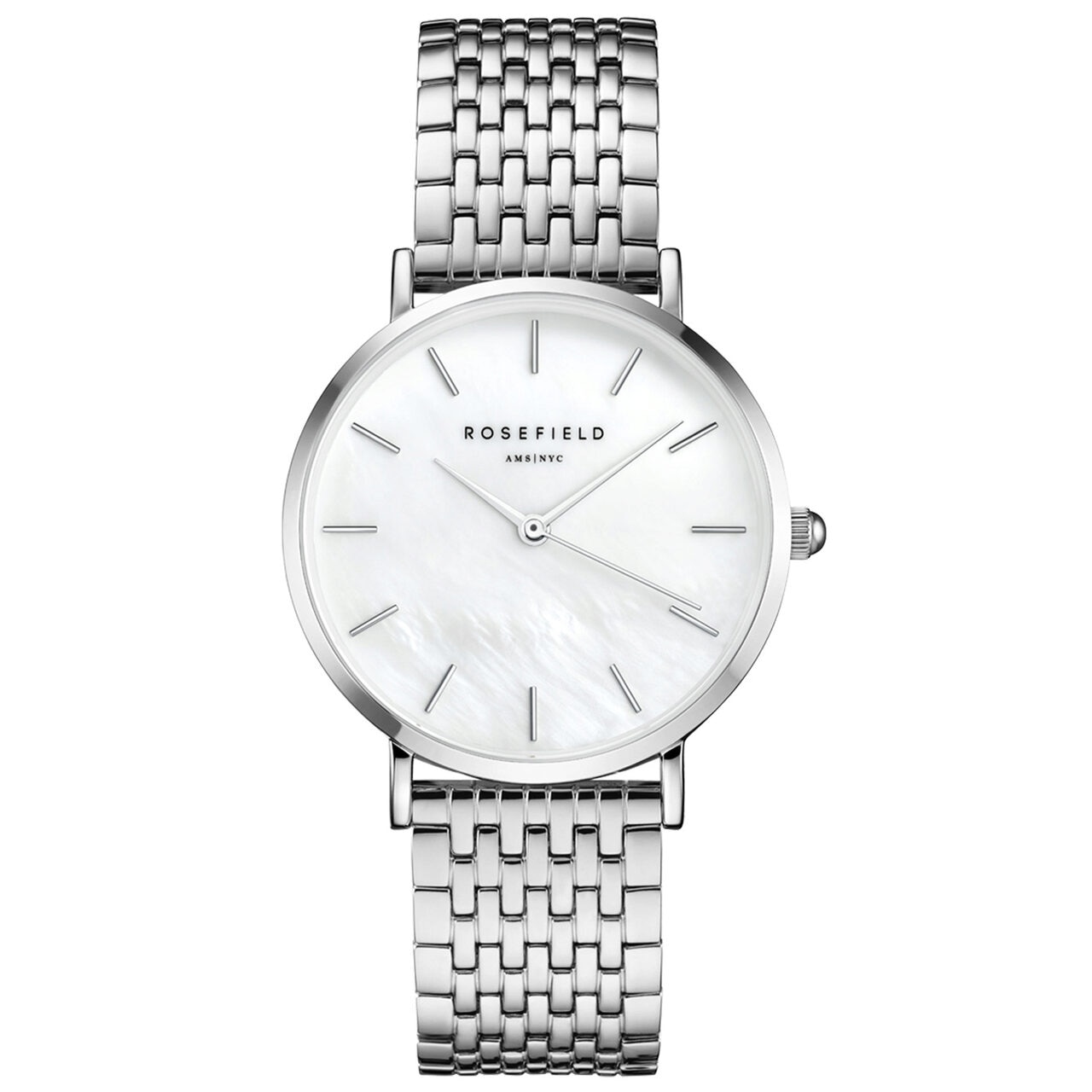 Ceas de dama Rosefield UEWS-U22 Upper East Side, 33mm, 3ATM, Argintiu