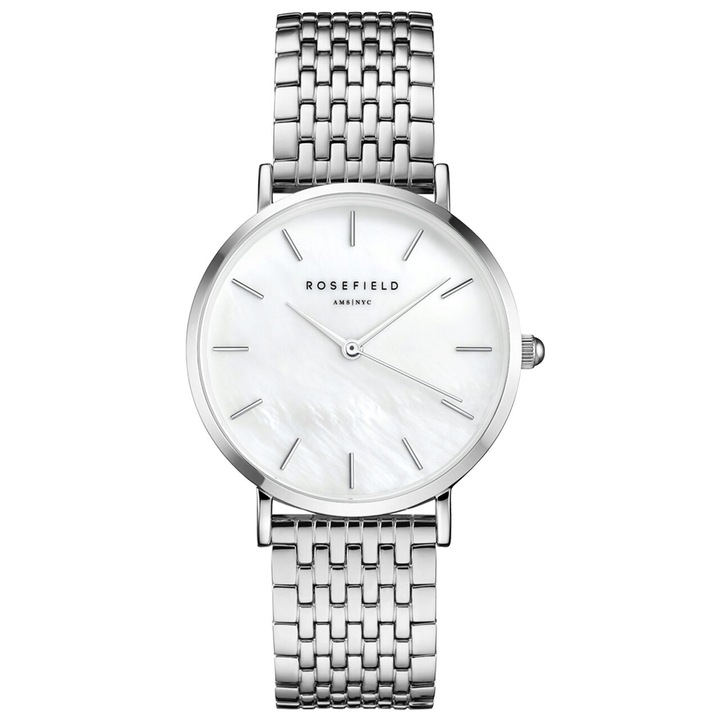 Ceas de dama Rosefield UEWS-U22 Upper East Side, 33mm, 3ATM, Argintiu