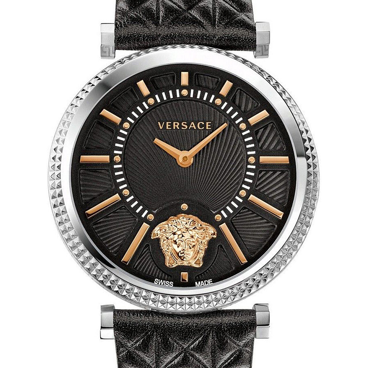 Ceas de dama Versace VQG020015 V-Helix, 38mm, 3ATM, Argintiu