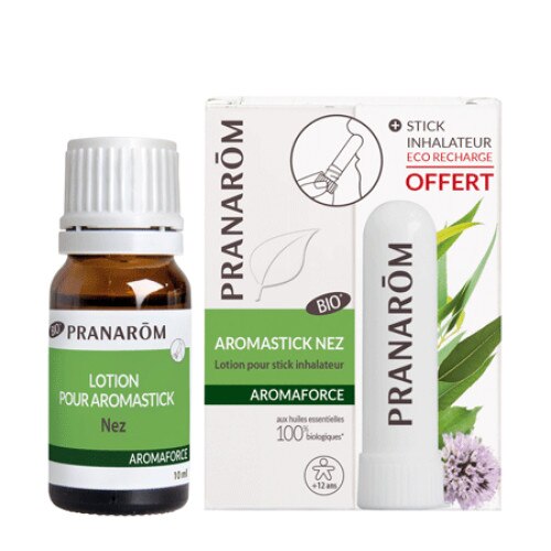 Baton decongestionare nazala si rezerva de uleiuri esentiale, Pranarom, 10 ml