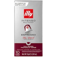 Cafea capsule Illy Espresso Intenso, compatibile Nespresso, 10 capsule, 57 gr.