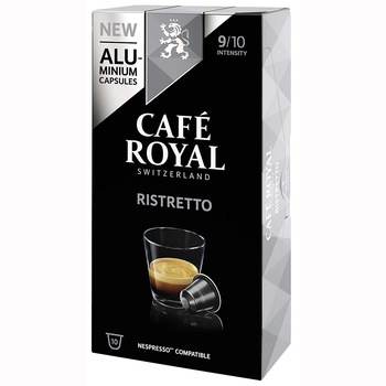 Cafea capsule Café Royal Ristretto, compatibile Nespresso, 10 capsule, 53 gr. Cafea capsule Café Royal Ristretto, compatibile Nespresso, 10 capsule, 53 gr.