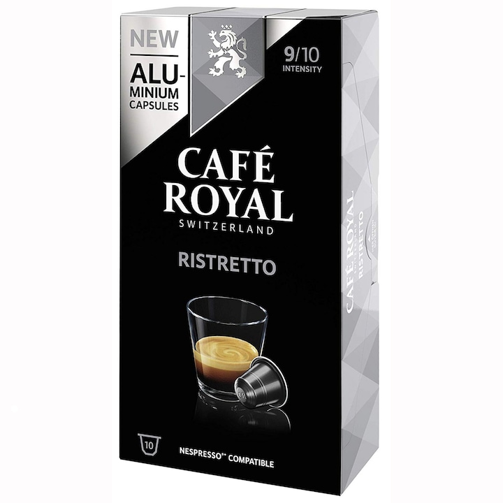Кафе капсули Café Royal Ristretto, Съвместими с Nespresso, 10 капсули, 53 гр.