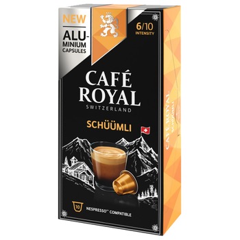 Cafea capsule Café Royal Lungo Schuumli, compatibile Nespresso, 10 capsule, 53 gr. Cafea capsule Café Royal Lungo Schuumli, compatibile Nespresso, 10 capsule, 53 gr.