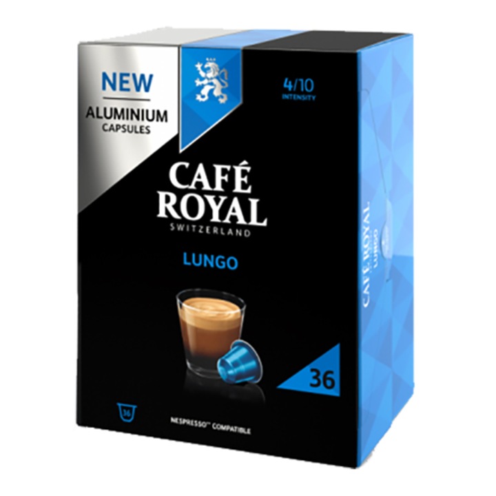 Cafea capsule Café Royal Lungo XL, compatibile Nespresso, 36 capsule, 190 gr.