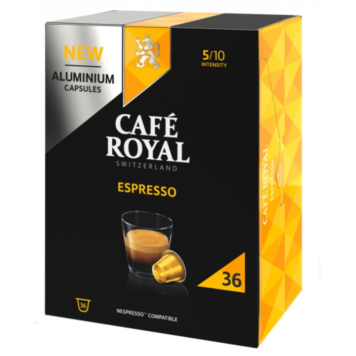 Cafea capsule Café Royal Espresso XL, compatibile Nespresso, 36 capsule, 190 gr.