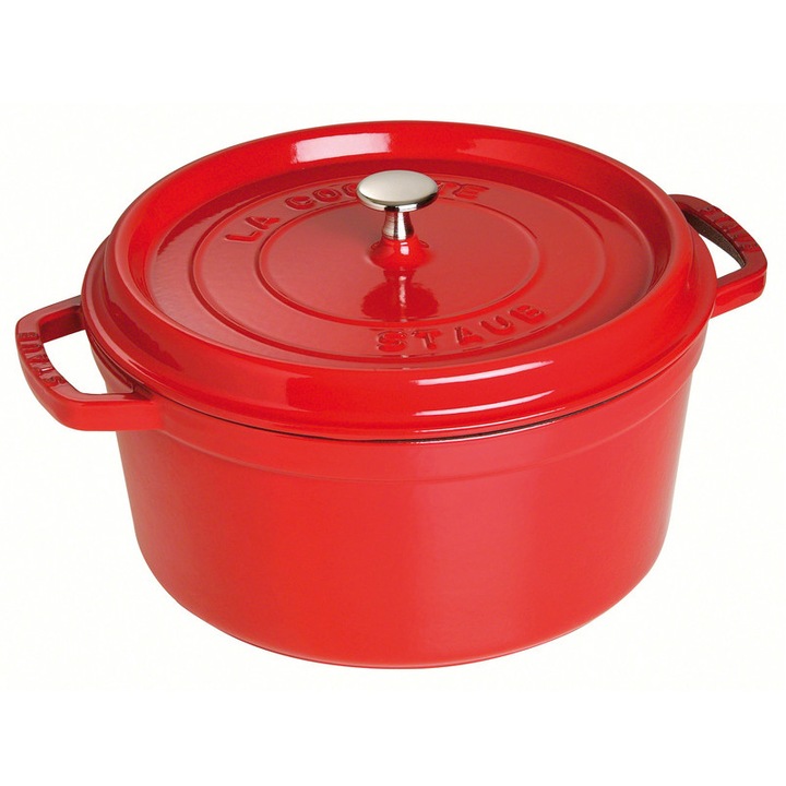 Тенджера Staub, Cocotte, Чугунена, 30 см, 8.35 л, Червен