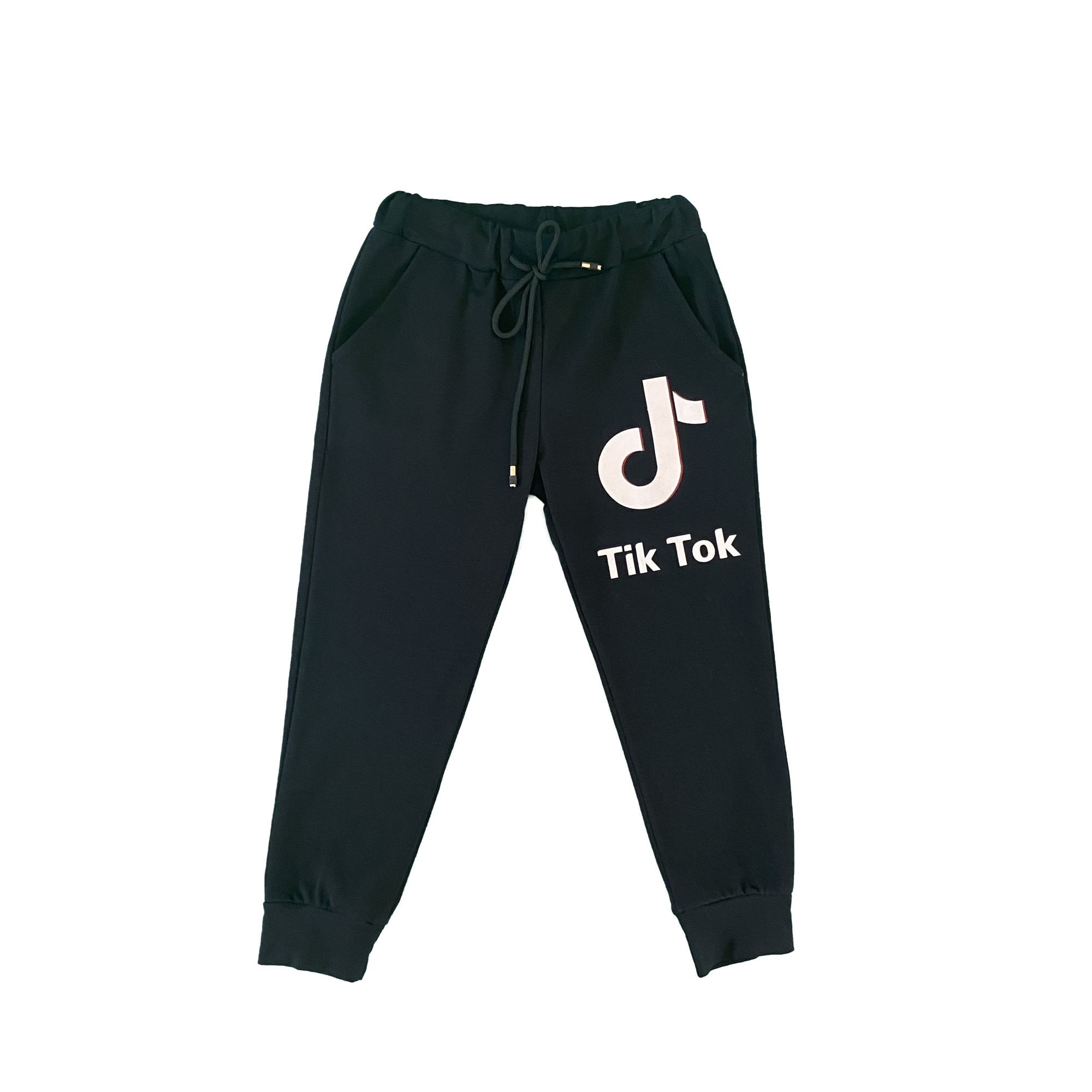 Pantaloni copii sport negrii model Tik Tok Fashion 13-14 ani - eMAG.ro