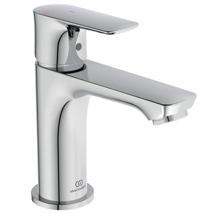 Смесител Ideal Standard Connect Air, Cold Start технология, за умивалник, с ограничител на водния дебит до 5л/мин, 25мм керамичен механизъм, хром