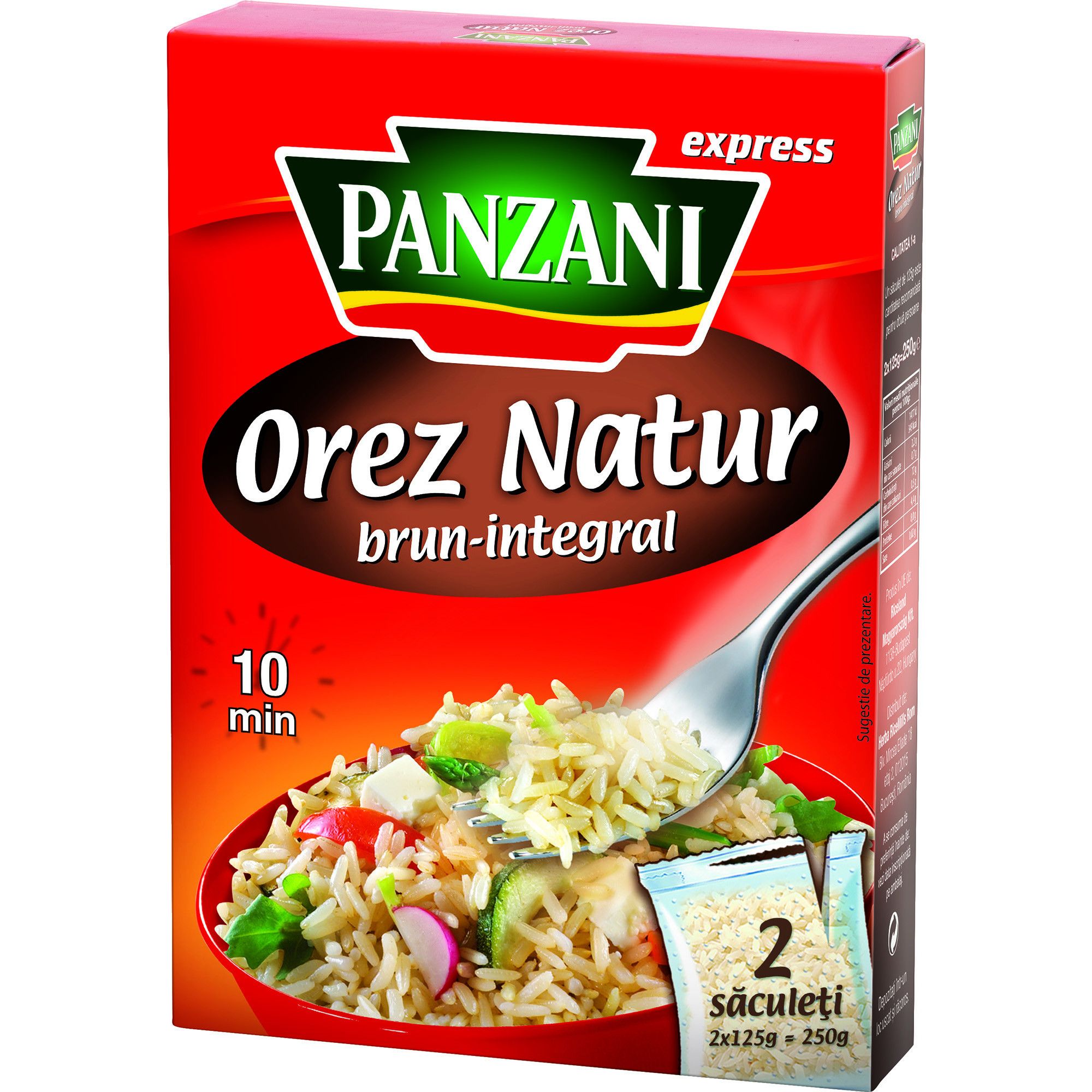 Orez natur Panzani, 2 saculeti Express, 250g