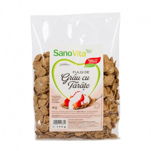 Fulgi de grau cu tarate Sano Vita, 300g