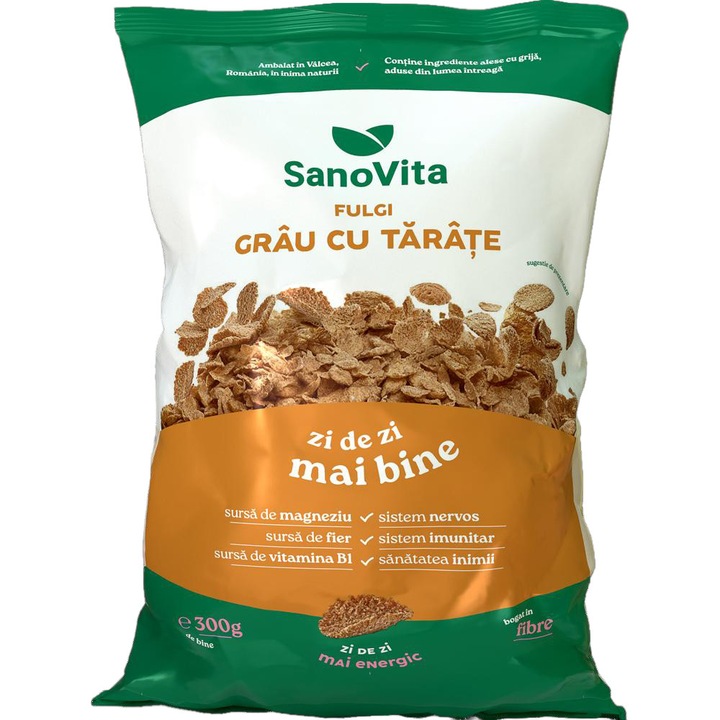 Fulgi de Grau cu Tarate, 300g, Sano Vita
