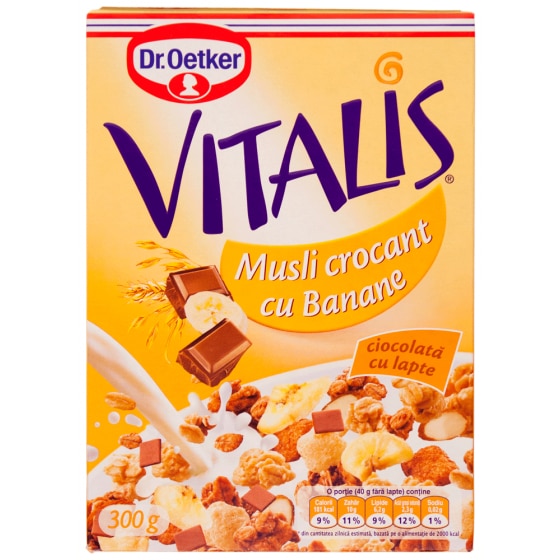 Musli cu banane Dr. Oetker, 300g