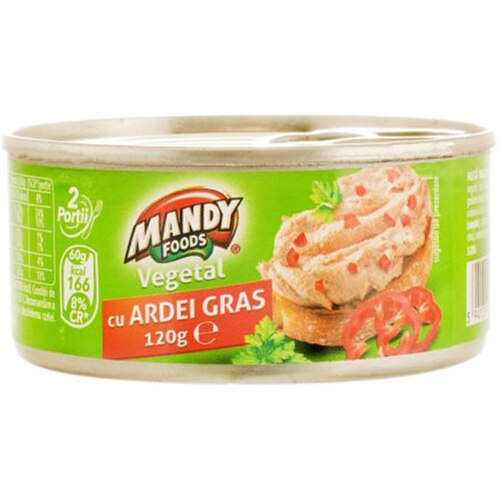 Pate vegetal cu ardei Mandy, 120g