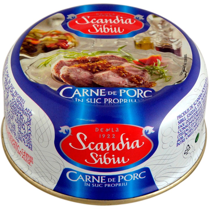 Carne de porc in suc propriu Scandia Sibiu, 300g