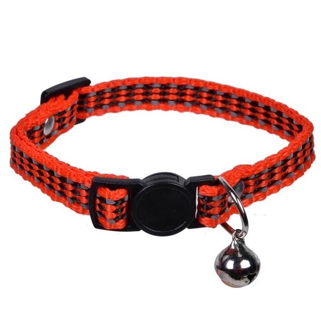 Zgarda pentru pisici, Poliester, 30x1 cm, Portocaliu