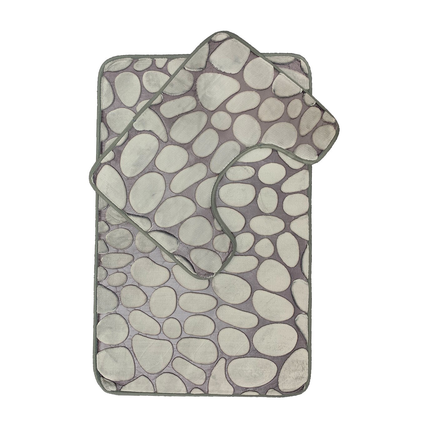 Set 2 covorase baie spuma cu memorie 50x80 Amarocks gri