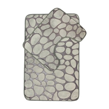 Set 2 covorase baie spuma cu memorie 50x80 Amarocks gri Set 2 covorase baie spuma cu memorie 50x80 Amarocks gri