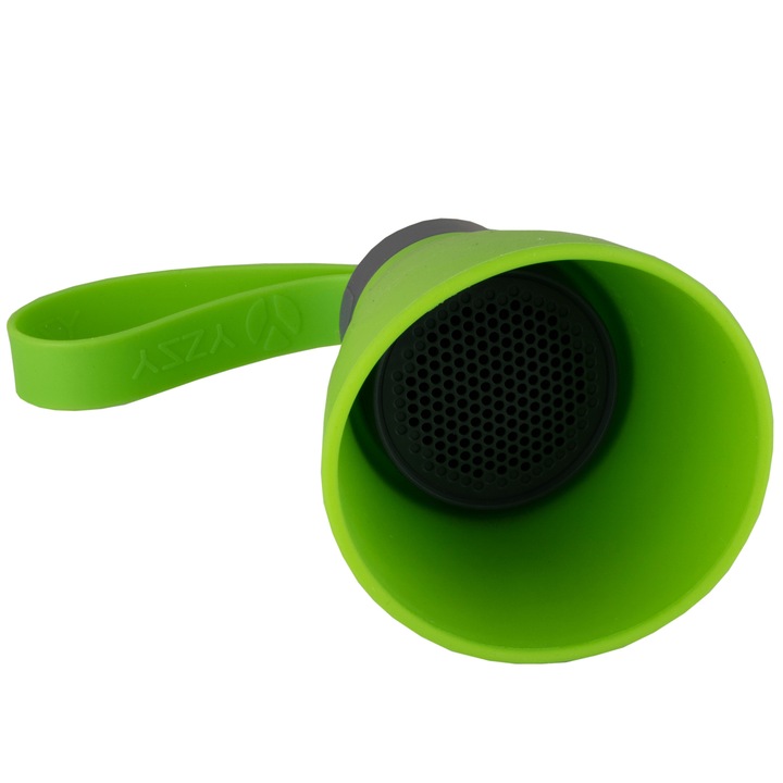 Boxa portabila cu Bluetooth Sali YZSY, pliabila, rezistenta la apa, mufa Jack 3.5 mm, 8 x 10 cm, Verde