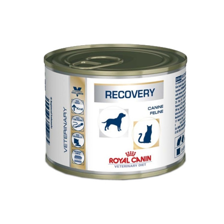 Hrana dietetica pentru caini si pisici, Royal Canin, Recovery Ultra Soft CAT/DOG, conserva, 195g