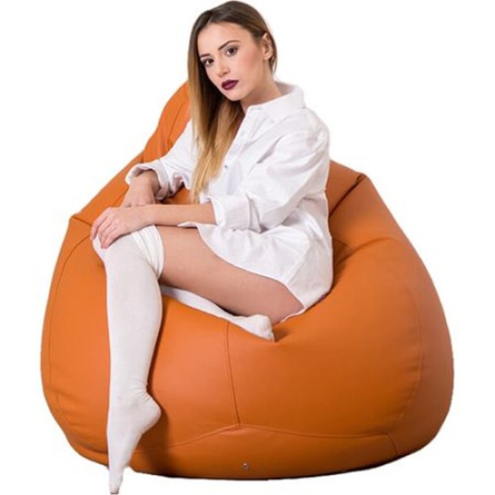 Topcho nagy körte, műbőr, narancs (GKIK-S14)