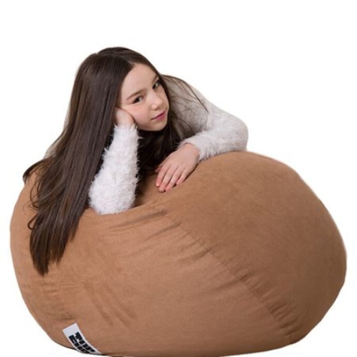 Topcho babzsák fotel , bútor szövet, bézs (DMD-AL38)