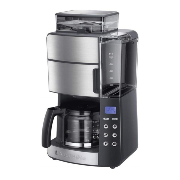 Cafetiera, Russell Hobbs, 1.25 l, Negru/Argintiu