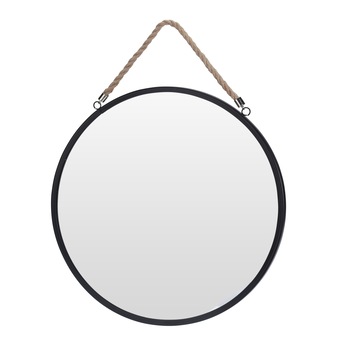 Oglinda de perete, cadru metalic, cu agatatoare - sfoara, 41 cm Oglinda de perete, cadru metalic, cu agatatoare - sfoara, 41 cm