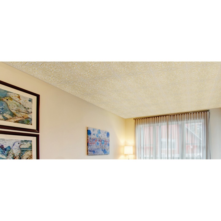 XPS RETRO пано за таван LOGODOM GREY GOLD 32 / злато / 2 м2 пакет