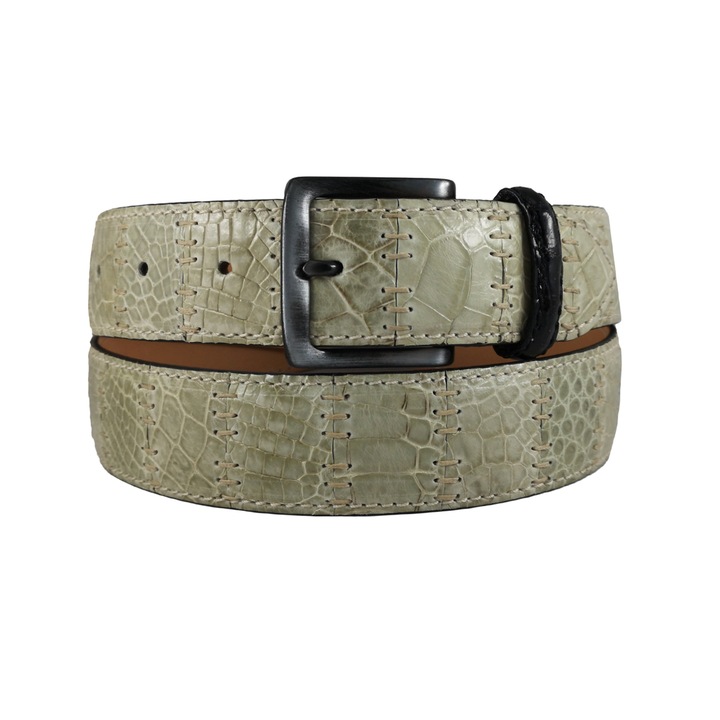 Curea Unisex din Piele de Crocodil, 105-120 cm, Verzui