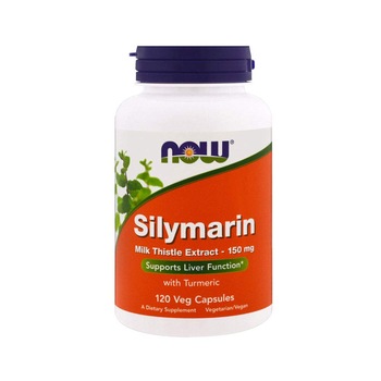 NOW FOODS Silymarin 150mg (Silymarin, Milk Thistle + Turmeric) Supports Liver Functions, 120 Vegetarian Capsules NOW FOODS Silymarin 150mg (Silymarin, Milk Thistle + Turmeric) Supports Liver Functions, 120 Vegetarian Capsules