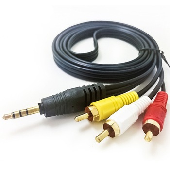 Cablu AV, jack 3.5mm 4 cai la 3 RCA Cablu AV, jack 3.5mm 4 cai la 3 RCA