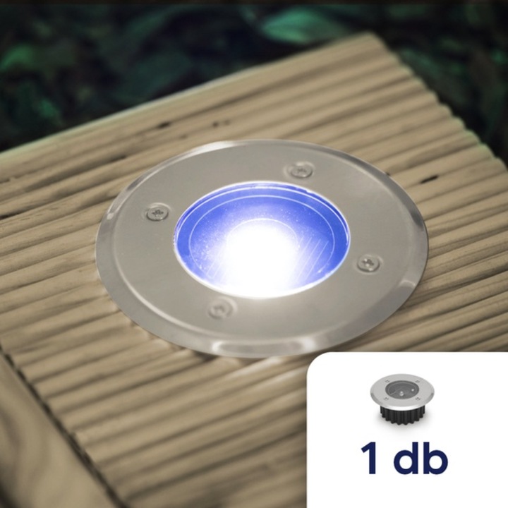 LED-es süllyeszthető, lépésálló szolár lámpa kör