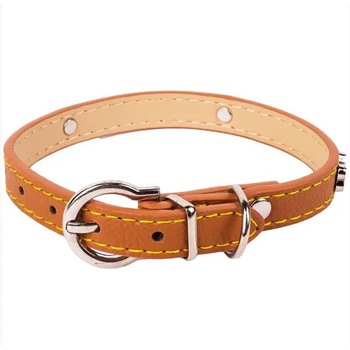 Zgarda pentru caini, Felis, Oase decorative, Piele ecologica, 35-50x1.5 cm, Maro Zgarda pentru caini, Felis, Oase decorative, Piele ecologica, 35-50x1.5 cm, Maro