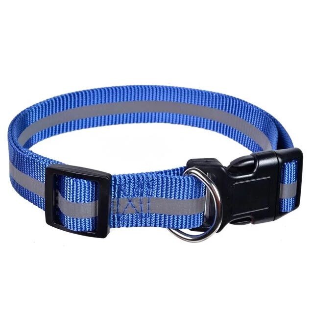 Zgarda pentru caini, Felis, Poliester, 45-70 x2.5 cm, Albastru