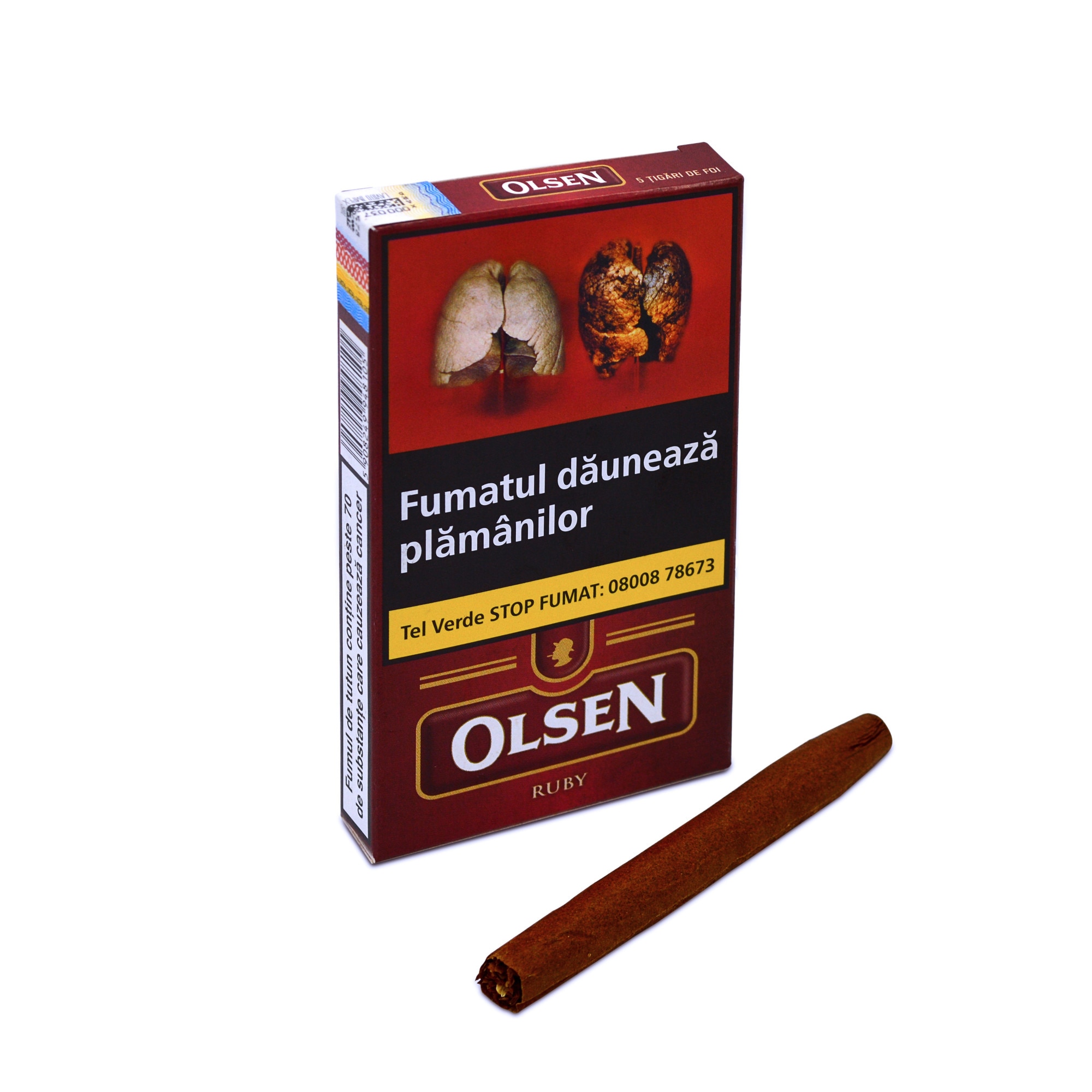 Tigari de foi, cigarillos, Olsen, Ruby, 5 buc