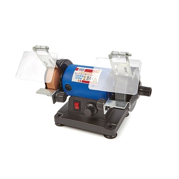 Mini polizor de banc, HBM, cu biax, 75mm, 120w Mini polizor de banc, HBM, cu biax, 75mm, 120w