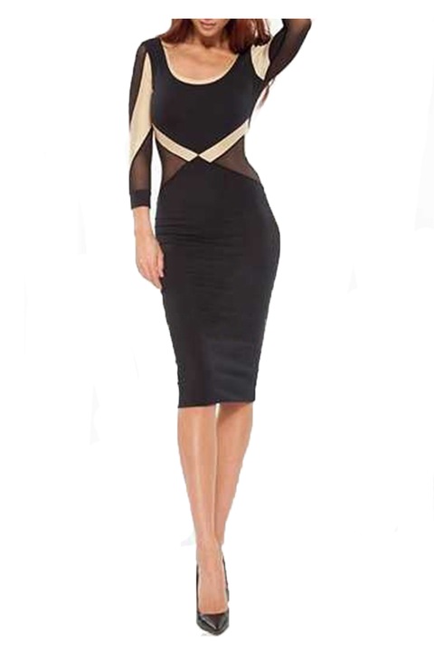 Rochie JUP, Negru/Bej, Negru/Bej