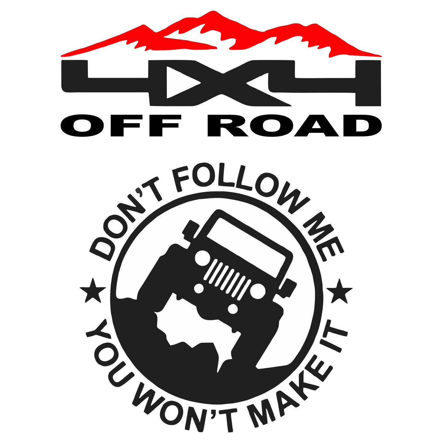 Sticker auto, off road, model Mountains