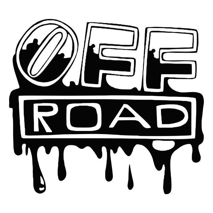 Sticker auto, negru, off road Elapsed