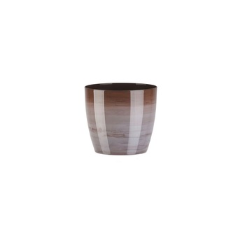 Ghiveci Aga Marmur diametru 12 cm, maro marmorat Ghiveci Aga Marmur diametru 12 cm, maro marmorat