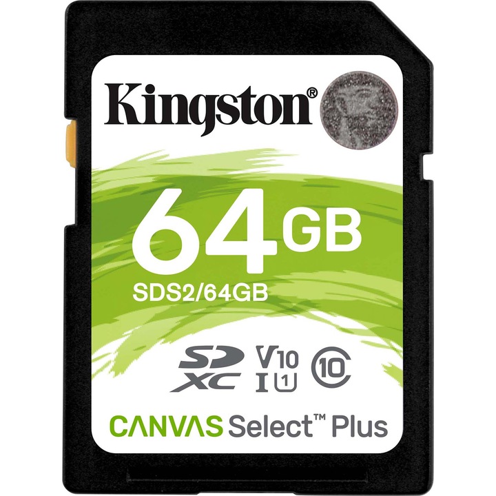 Карта памет Kingston SDXC Canvas Select Plus 100R, 64GB, Class 10, UHS-I U1 V10